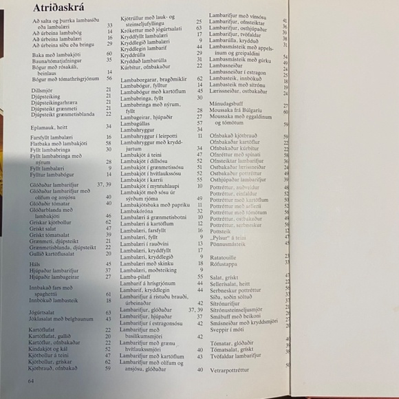 Icelandic language Recipe book / Lambakjöt - Lambmeat - Picture 3 of 5
